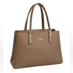 David Jones Handbag CM6735 Shoulder Bag Beige Taupe Light Brown Neutral Purse
